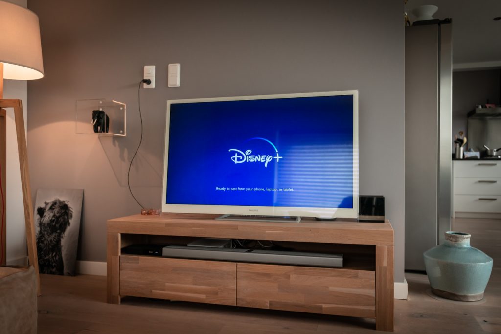 Disney Plus on a Smart TV in a modern home