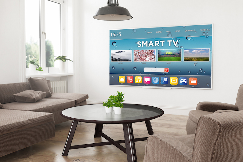Smart TV in a living room 