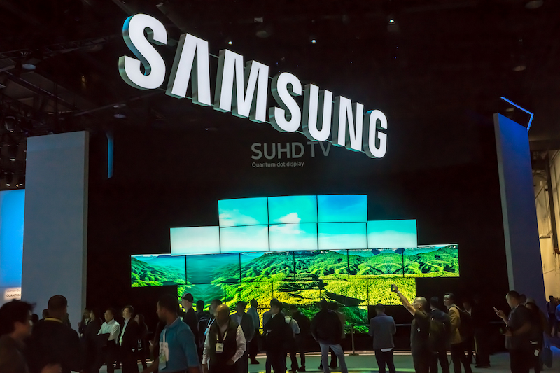 Samsung at a convention or TV release 