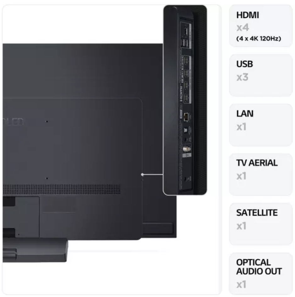 55" LG OLED55C34LA 4K HDR Smart OLED Evo TV